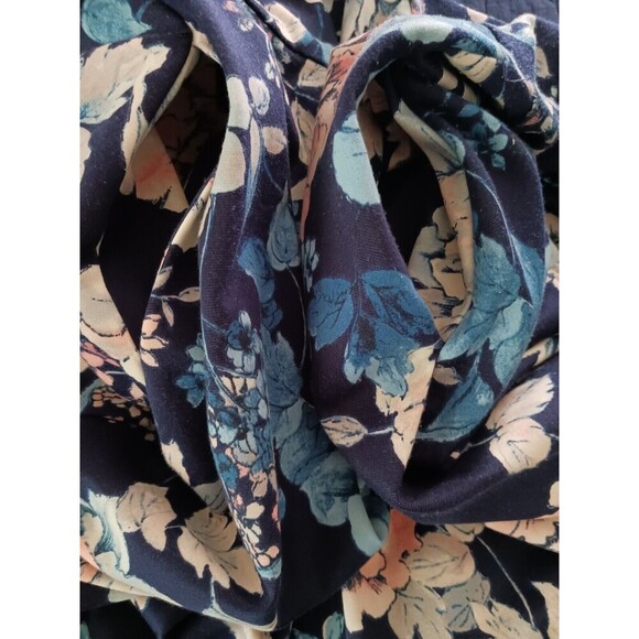 Eliza J Dress Women's 16w Navy Blue Floral Multi Color Plus‎ Size Short Sleeve - Picture 5 of 11